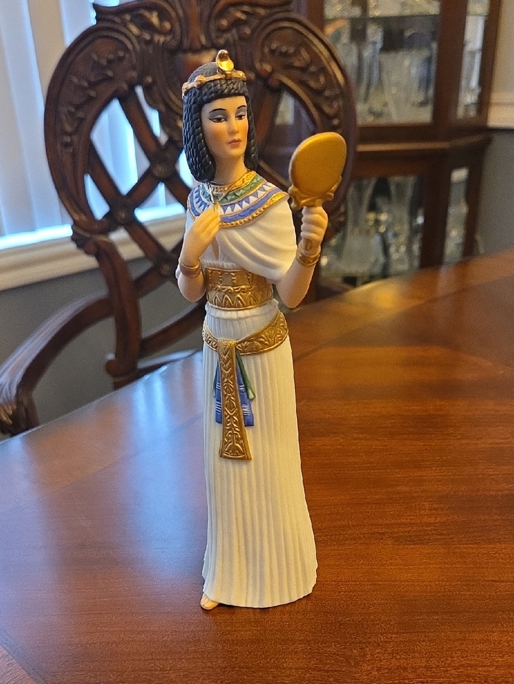Lenox White, Gold, Blue & Green Cleopatra Figurine